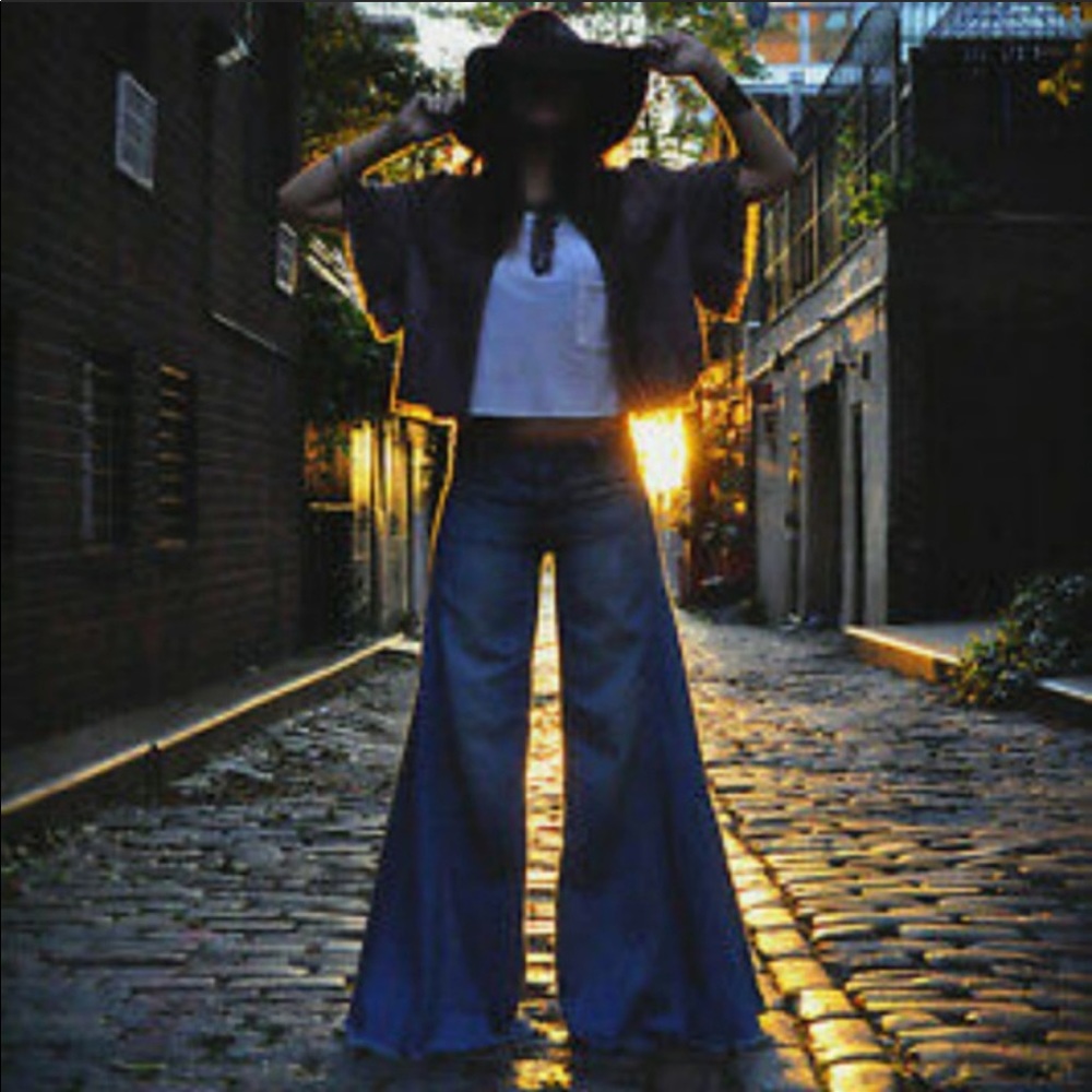 Free People sz 31 extreme flare vintage jeans rare